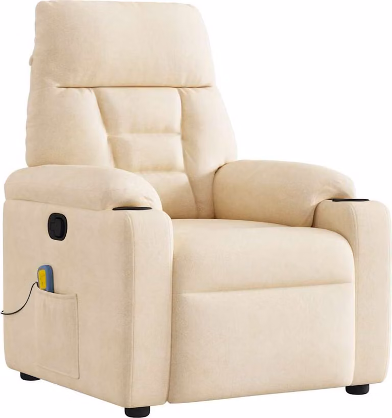 Sedia da massaggio in tessuto microfibra beige
