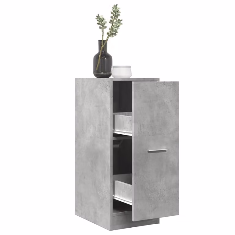 Armadietto da parete vidaXL moderno in MDF grigio con ante e ripiani, L/P/H: 30 x 41 x 77,5 cm