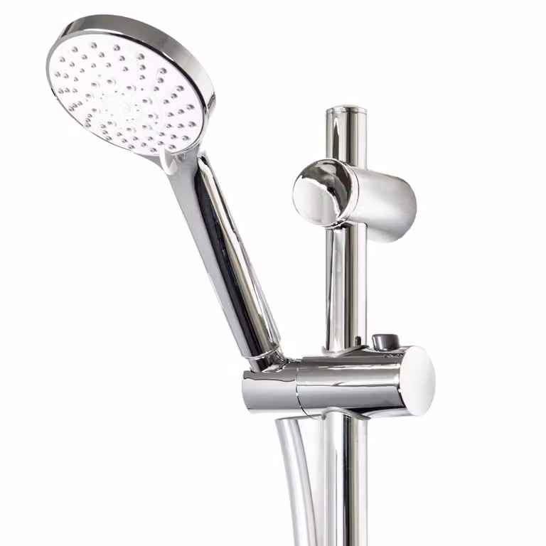 Set doccia tecuro ew-100 - con doccetta a 5 funzioni, flessibile da 100 cm, barra a muro da 70 cm