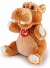 Peluche Ippopotamo Filippo Trudi Marrone L/P/H: 12 x 12 x 11 cm