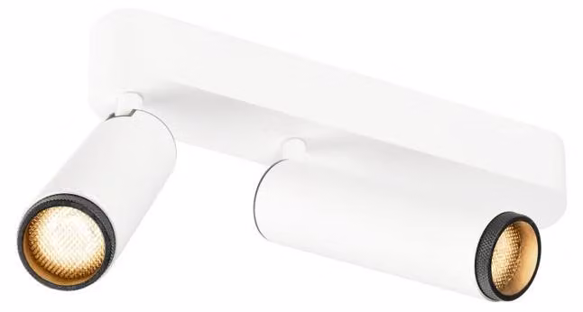 SLV 1009076 GRIP! M, plafoniera, doppia, FASE, 2700 K, 28 W, 42°, bianco / nero