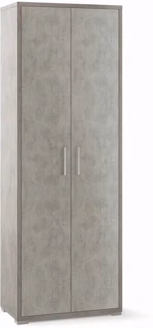 Armadio mobile 2 ante 71x41x199h cm in kit di montaggio colore Cemento