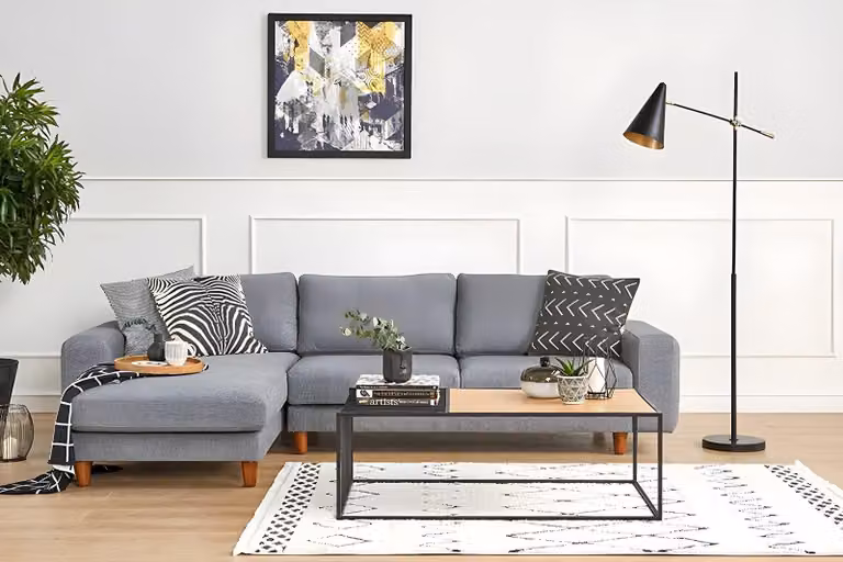 Tavolino da caffè moderno in legno di noce, dimensioni 120 x 40 cm
