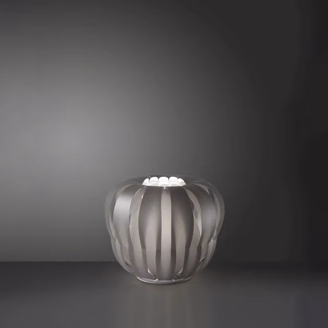 Lampada da scrivania moderna Queen Polilux Linea Zero argento con 1 luce E27, diametro 42 cm