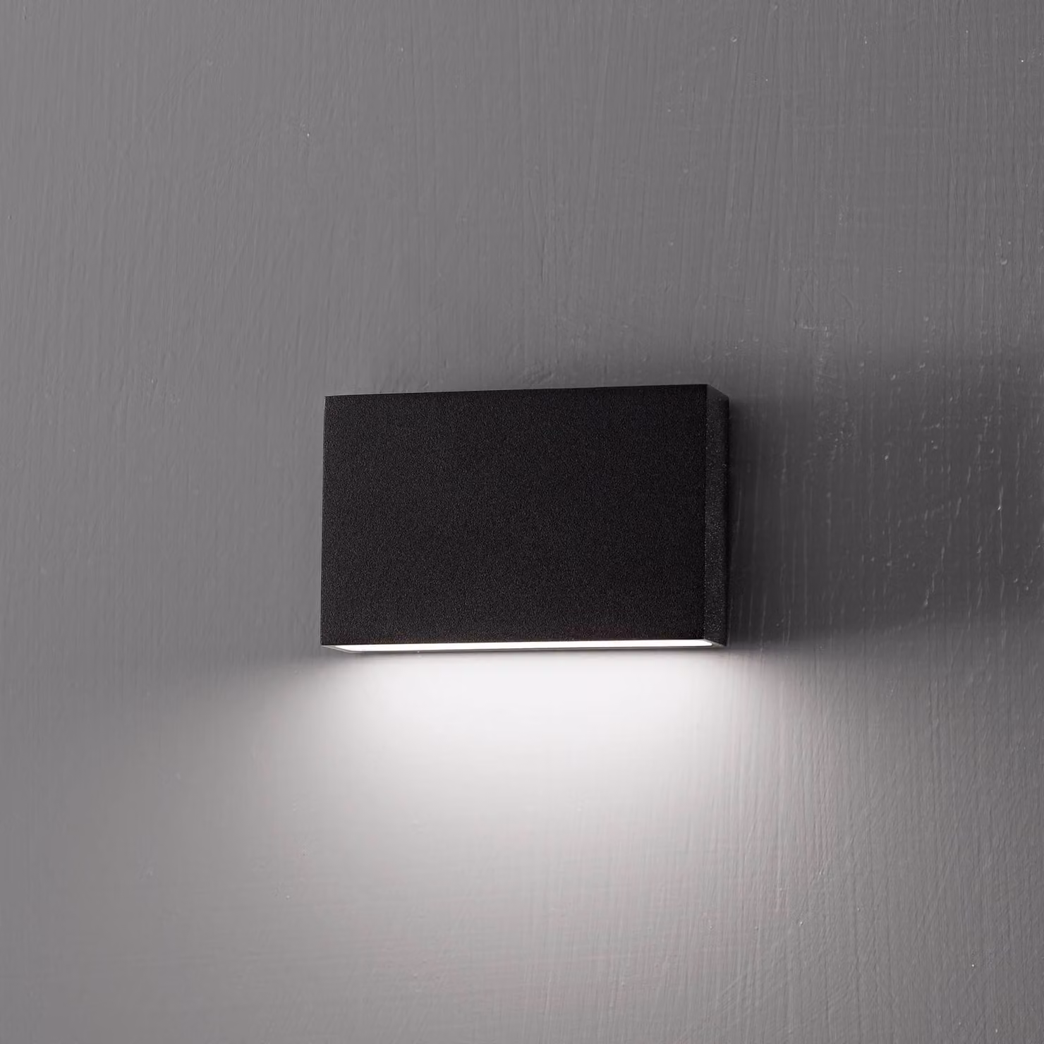 Egger Licht Applique da esterni a LED Flatbox, Nero, Corridoio, Alluminio, Moderno, Applique LED da esterni