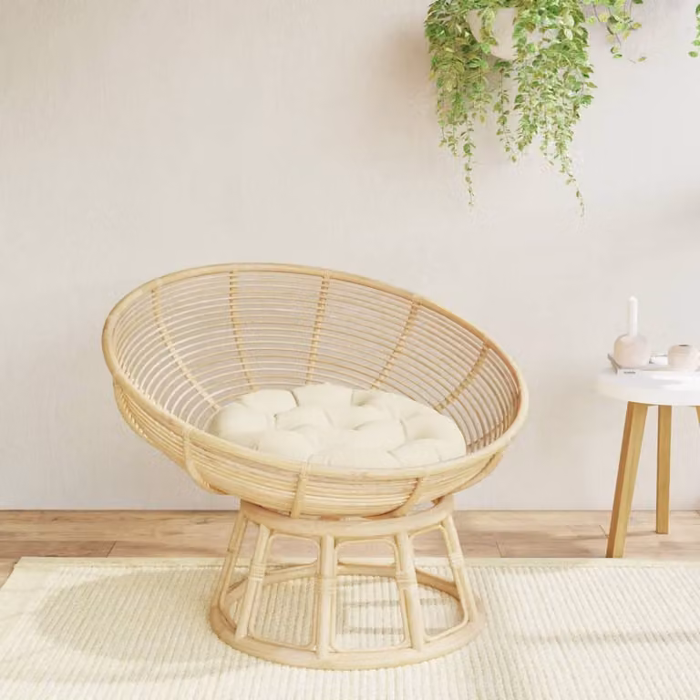 vidaXL Cuscino Rotondo Beige in Poliestere Idrorepellente e Traspirante Ø 60 cm, H: 11 cm