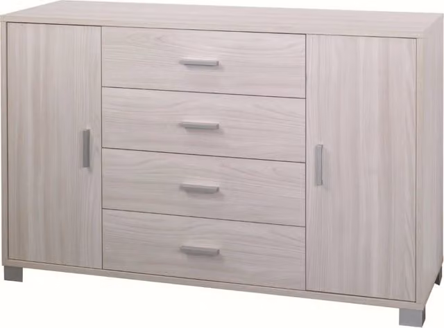Mobile 2 Ante 4 Cassetti Olmo Chiaro 86X136X41 Cm Sarmog - Sarmog