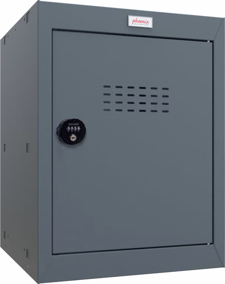 Phoenix CL0544AAC Armadietto a cubo 66L grigio antracite - Serratura a combinazione - Per casa, ufficio, fitness, scuola, ecc