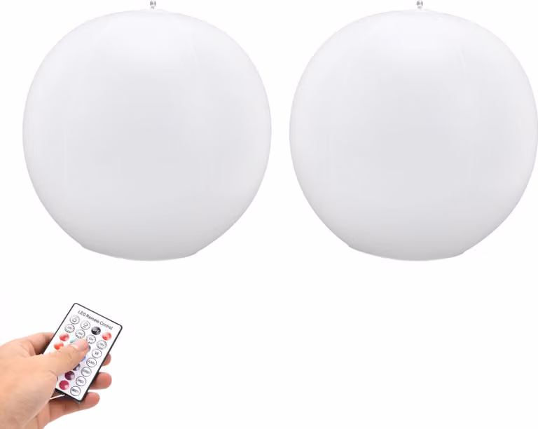 2 luci solari a LED galleggianti con telecomando, 16 colori RGBW, illuminazione decorativa per esterni