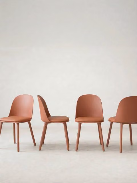 Set di 4 sedie Brielle Kenay Home in polipropilene color terracotta