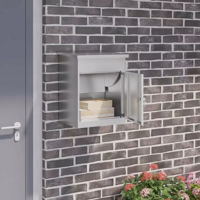 Cassetta per pacchi DESIGN IN in acciaio zincato nero L/P/H: 47.5 x 38 x 59 cm CFW8970449