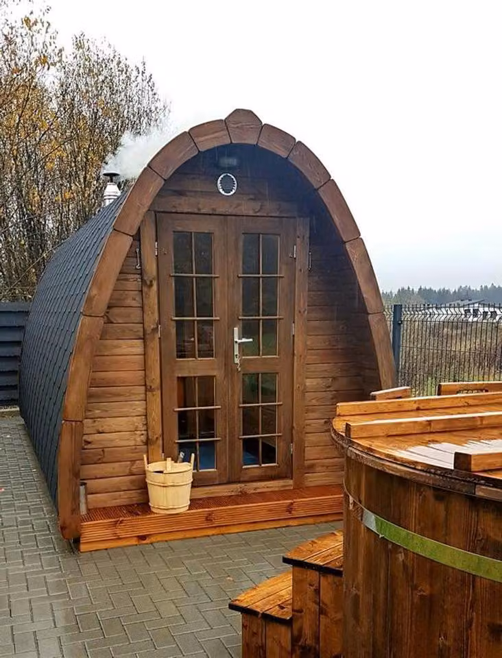 Holzsauna Gartensauna Outdoor-Sauna Saunahütte Wellnessfass Haus