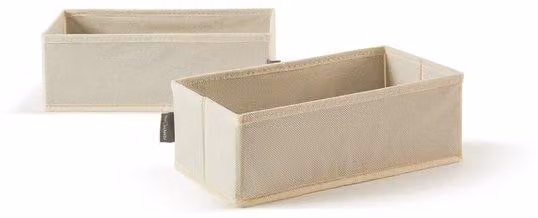 Portaoggetti in tessuto, ecru, 28,0 x 14,0 x 9,0 cm