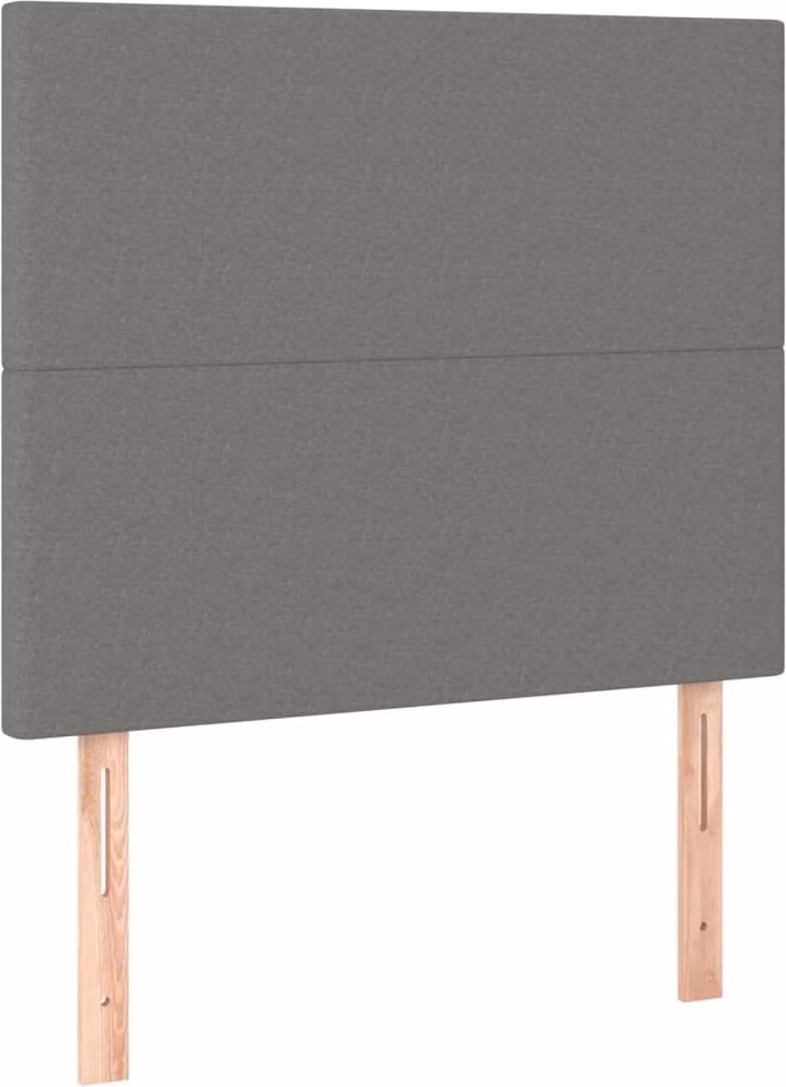 Testiera Grigio Scuro 90x5x118/128 cm Tessuto
