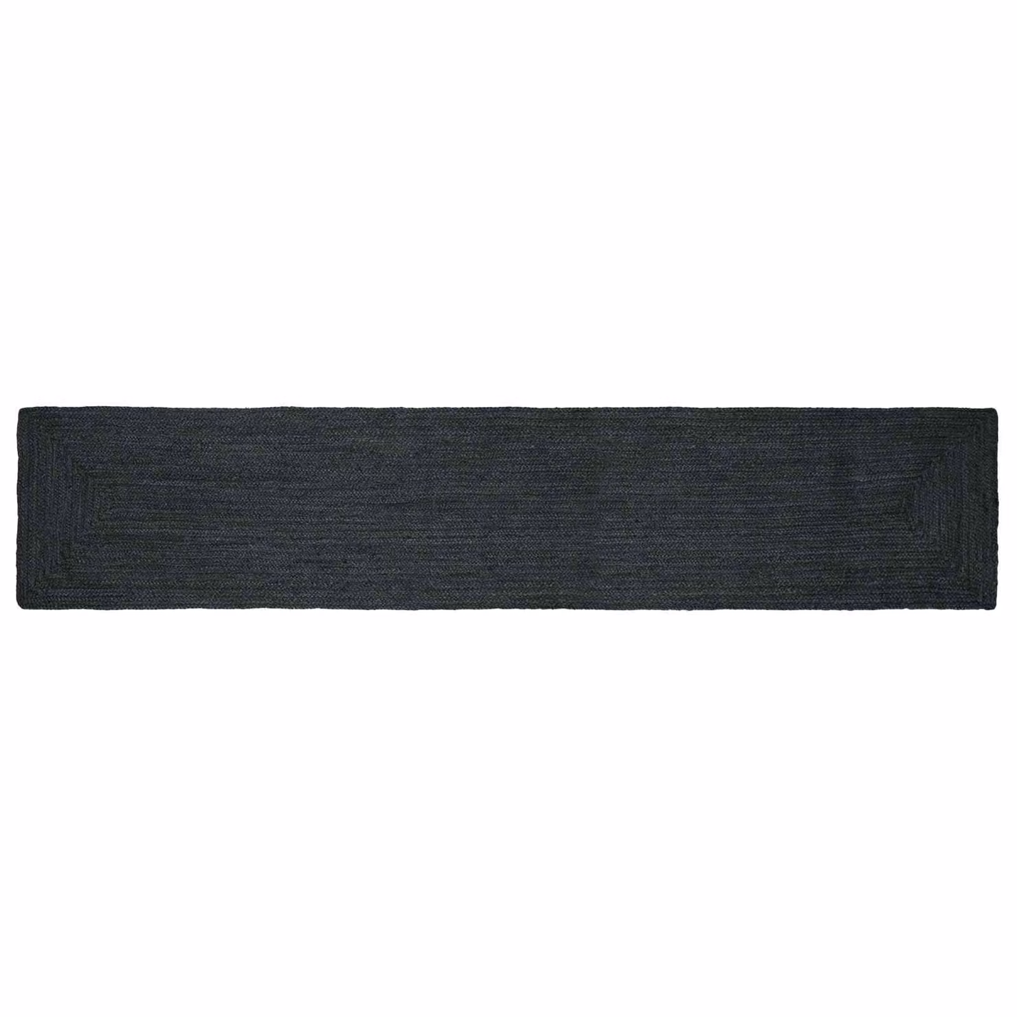 Tappeto da area vidaXL in juta intrecciata, moderno e facile da curare, colore grigio antracite, L: 400 cm, P: 80 cm