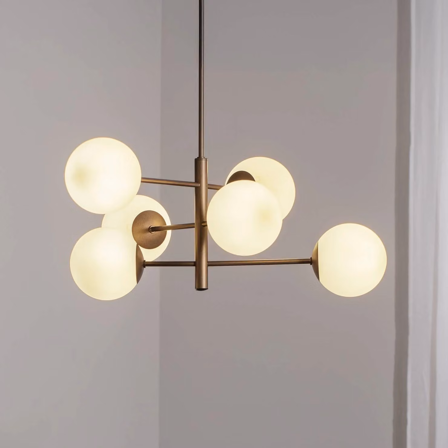 Lampada a sospensione in vetro Aurora Domiluce, dimmerabile, Marrone / Ruggine, Soggiorno / Sala da pranzo, Vetro, Lampada a sospensione