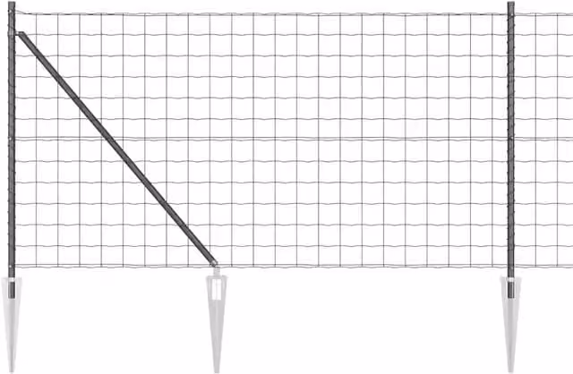 Recinzione da giardino in acciaio grigio 1 x 25 m – 1
