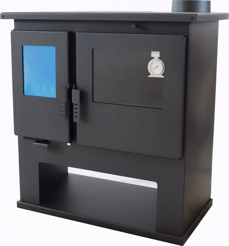 Verso CS Lite 7,7 kW - cucina a legna con forno, piastra e scomparto per la legna