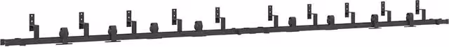 Kit di Binari per Porte Scorrevoli CFW2024276 in Acciaio Inox Nero Opaco Lunghezza: 427 cm