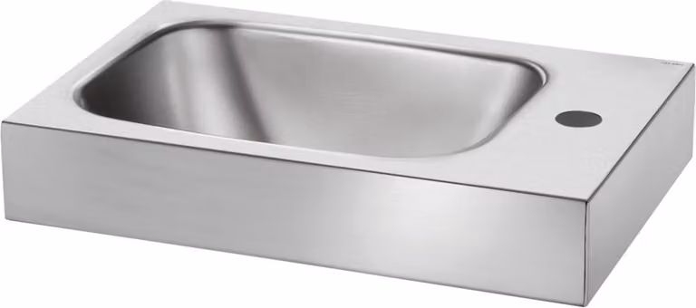 Delabie WT LAVANDO rubinetto foro D35 destro senza sfioratore Edst. 1.4301 sat