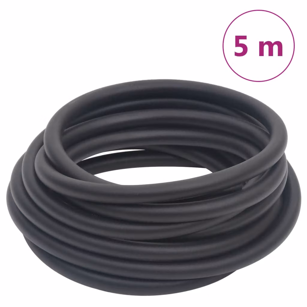 The Living Store Tubo flessibile ibrido nero da 5 m in gomma e PVC