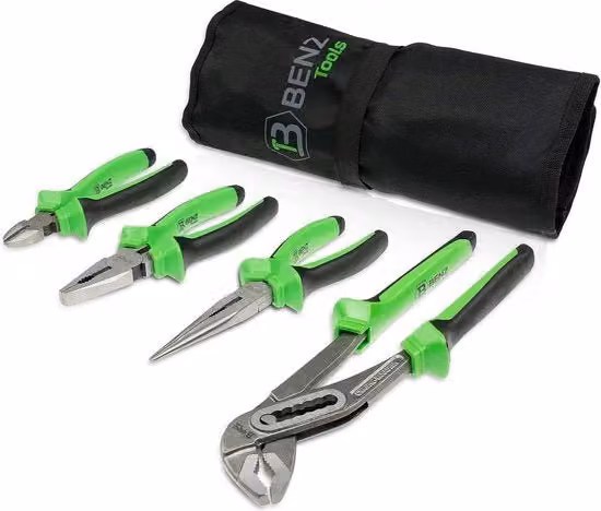 Set di 5 utensili a forma di T Benz Tools in acciaio al cromo vanadio e acciaio inossidabile multicolore per riparazioni