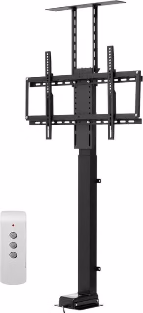 Supporto TV Motorizzato a Sollevamento con Telecomando, Staffa Verticale in Acciaio per TV 32-70 Pollici, VESA 600x400 mm, Carico 54 kg