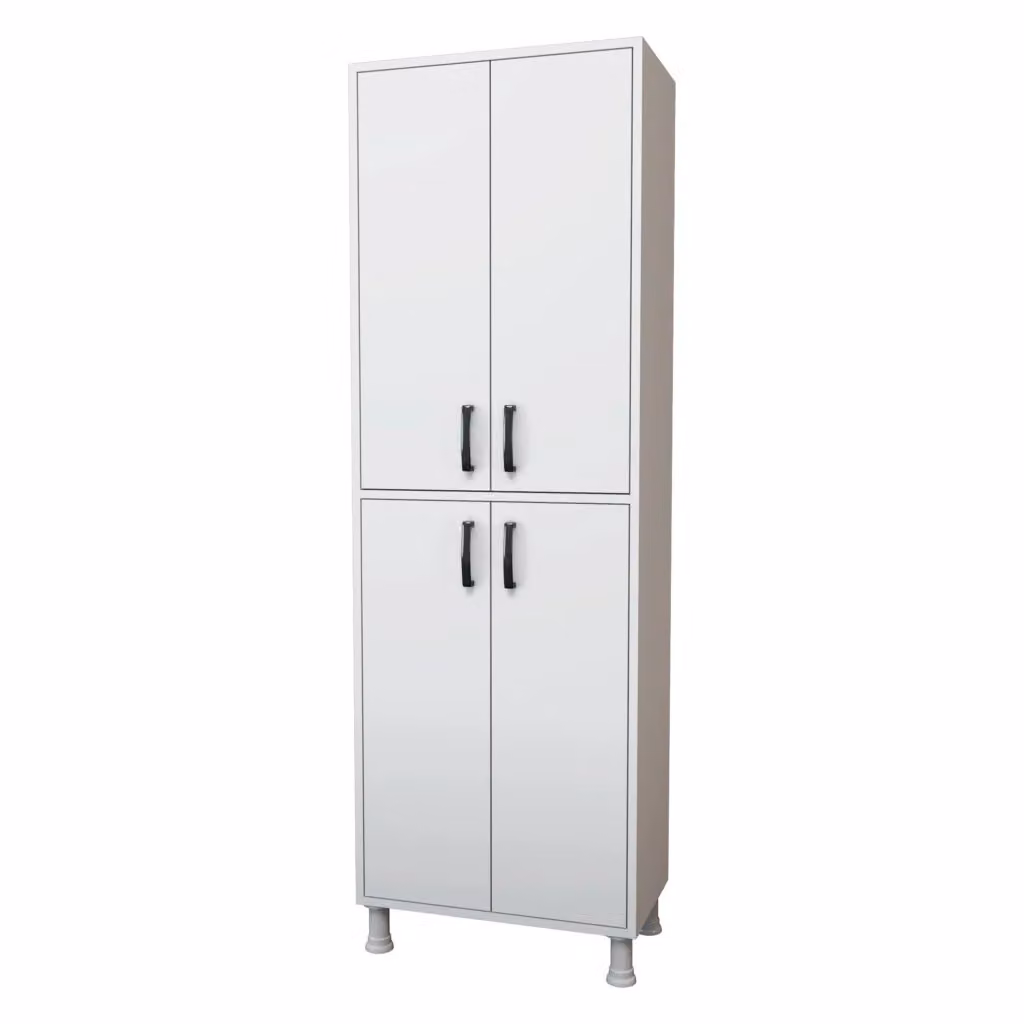 Armadio Multiuso Medesano Bianco con 6 Ripiani e Ante a Battente, L: 63 cm, H: 191 cm, P: 36 cm – 2