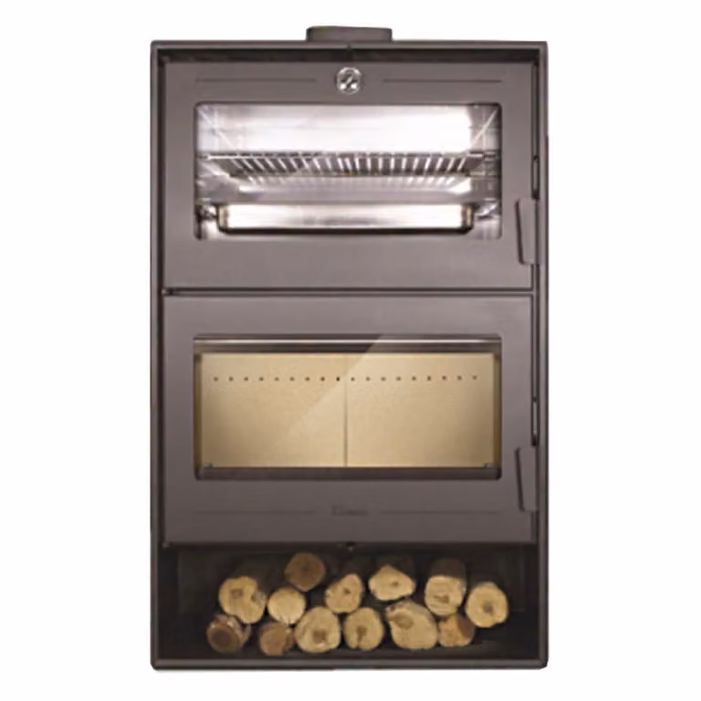 Stufa a legna Lacunza Oslo con forno, certificata 5 stelle