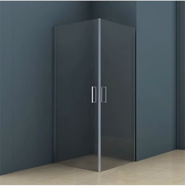 Box doccia angolare NOVIK 209 RIHO in vetro trasparente con 2 ante a battente, L/P/H: 90 x 90 x 200 cm