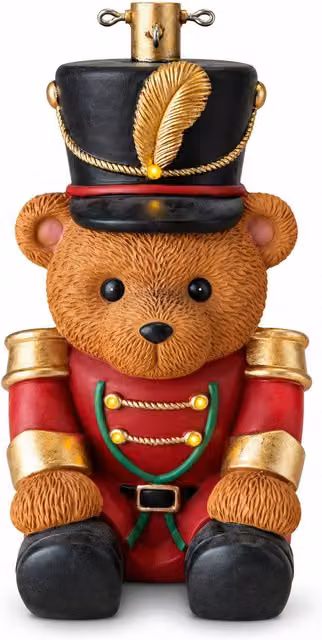 Base Albero di Natale Luminosa Orsetto Soldatino con LED, 56,5 cm
