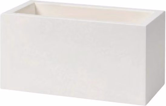 Vaso Rettangolare Giordanoshop Tera Schio Cassa Maxi Chalk Bianco Gesso per Indoor e Outdoor in Plastica L: 78,5 cm, P: 39,5 cm, H: 39 cm
