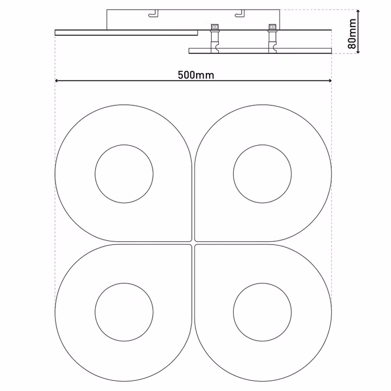 Näve Plafoniera a LED Smilla, dimmerabile, Bianco / Opale, Soggiorno / Sala da pranzo, Metallo, Moderno, Plafoniera LED