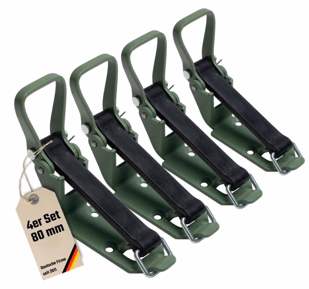 Solidchoice - Set di 4 supporti per utensili color verde oliva