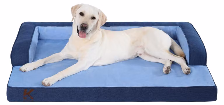 Elzusha - Letto ortopedico per animali domestici con coperta rimovibile, dimensioni 104 x 68 x 17 cm