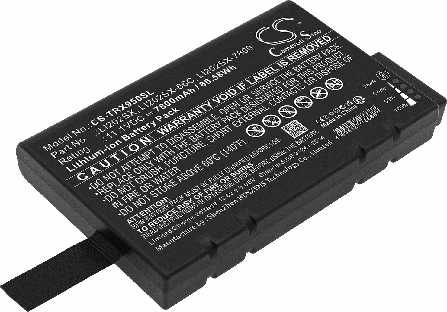 TECHTEK Batteria compatibile con [TSI] 3330, 6530-02, 8240, 9110, 9130, 9130-02, 9310-01, 9310-02, 9350, 9350-01, 9500, 9510, 9510-01, 9510BD, 9530-0