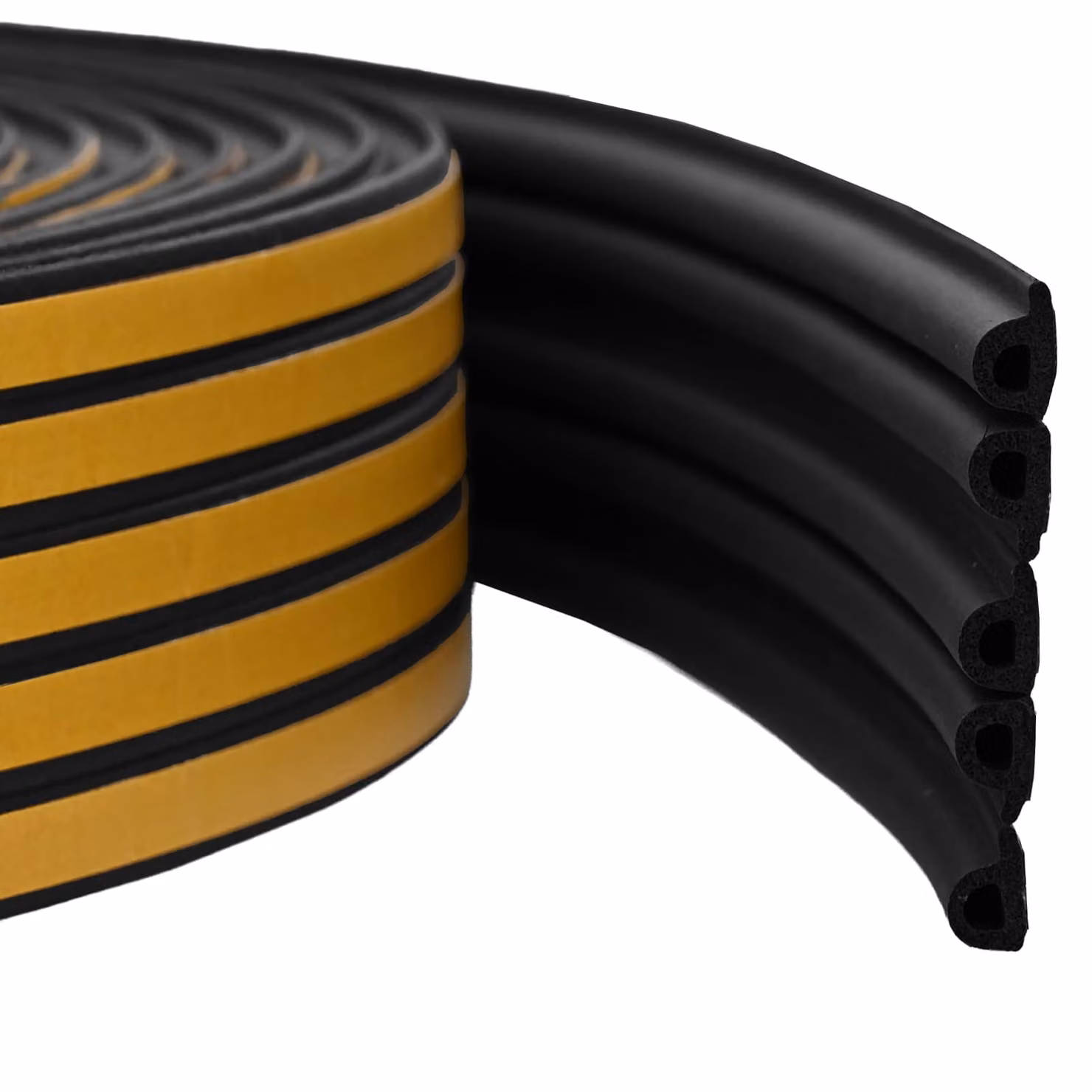 vidaXL Nastro adesivo in schiuma EPDM per finestre, Nero, L: 9 mm, Lunghezza: 50 m