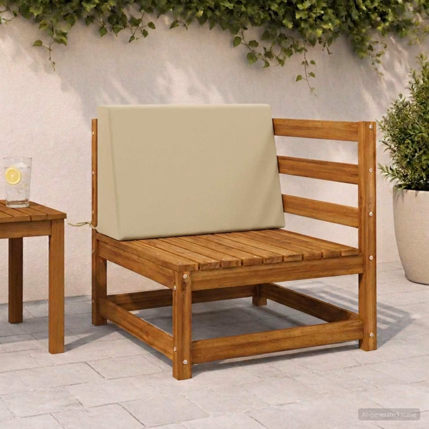 Cuscino schienale vidaXL SOEST in poliestere verde chiaro e beige