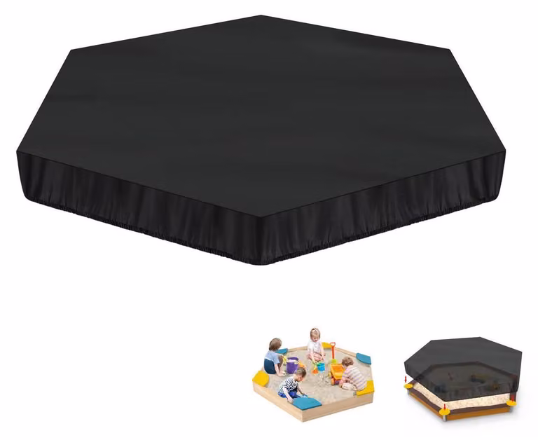 Telo copri-sabbiera, dimensioni 180x150x20 cm, impermeabile, resistente al vento, tessuto Oxford 420D