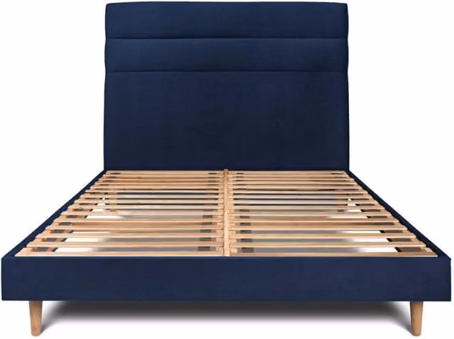 Letto 200x200 cm con testiera in linea - Tessuto velluto