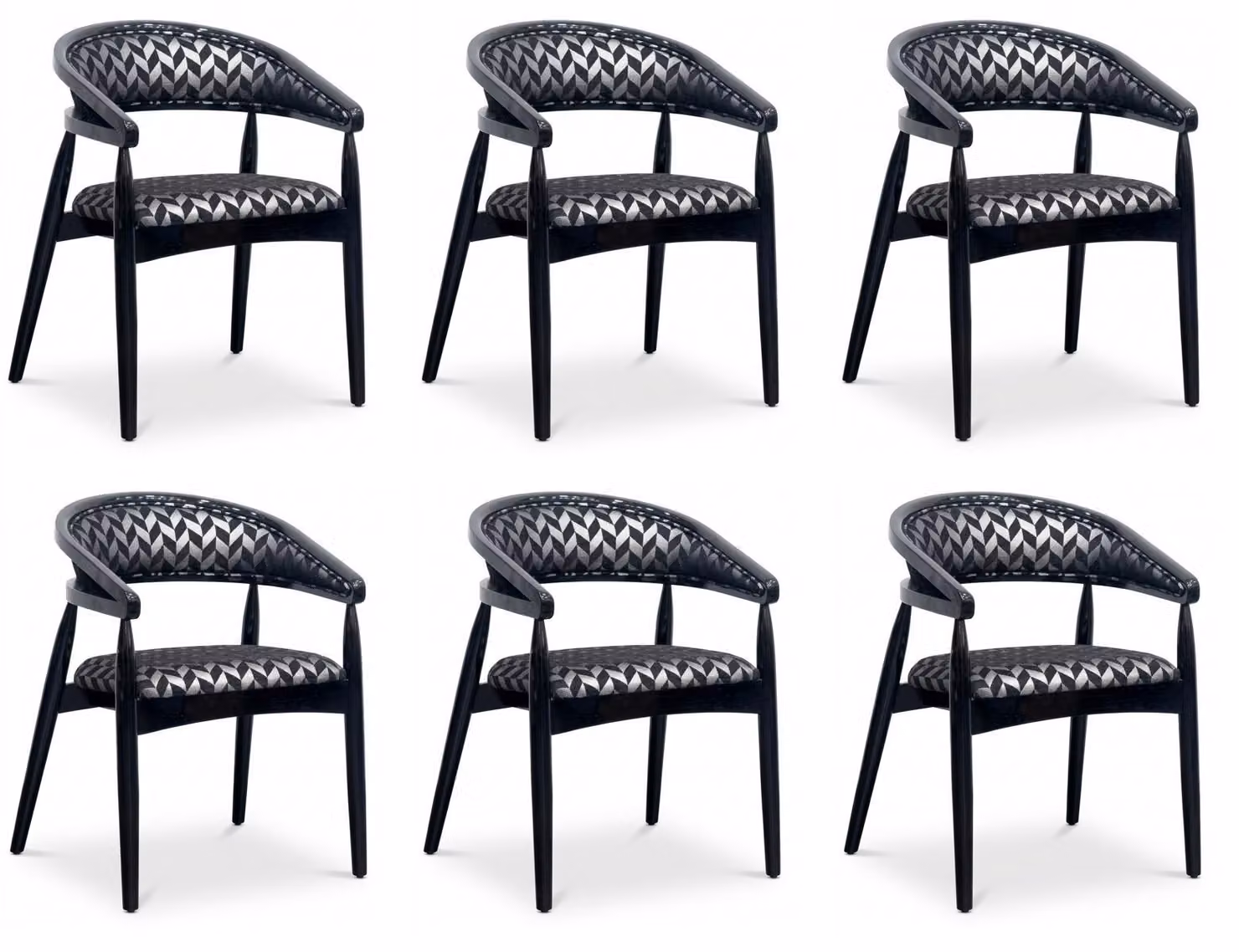 Set di 6 sedie imbottite: eleganti, comode e dal design moderno.
