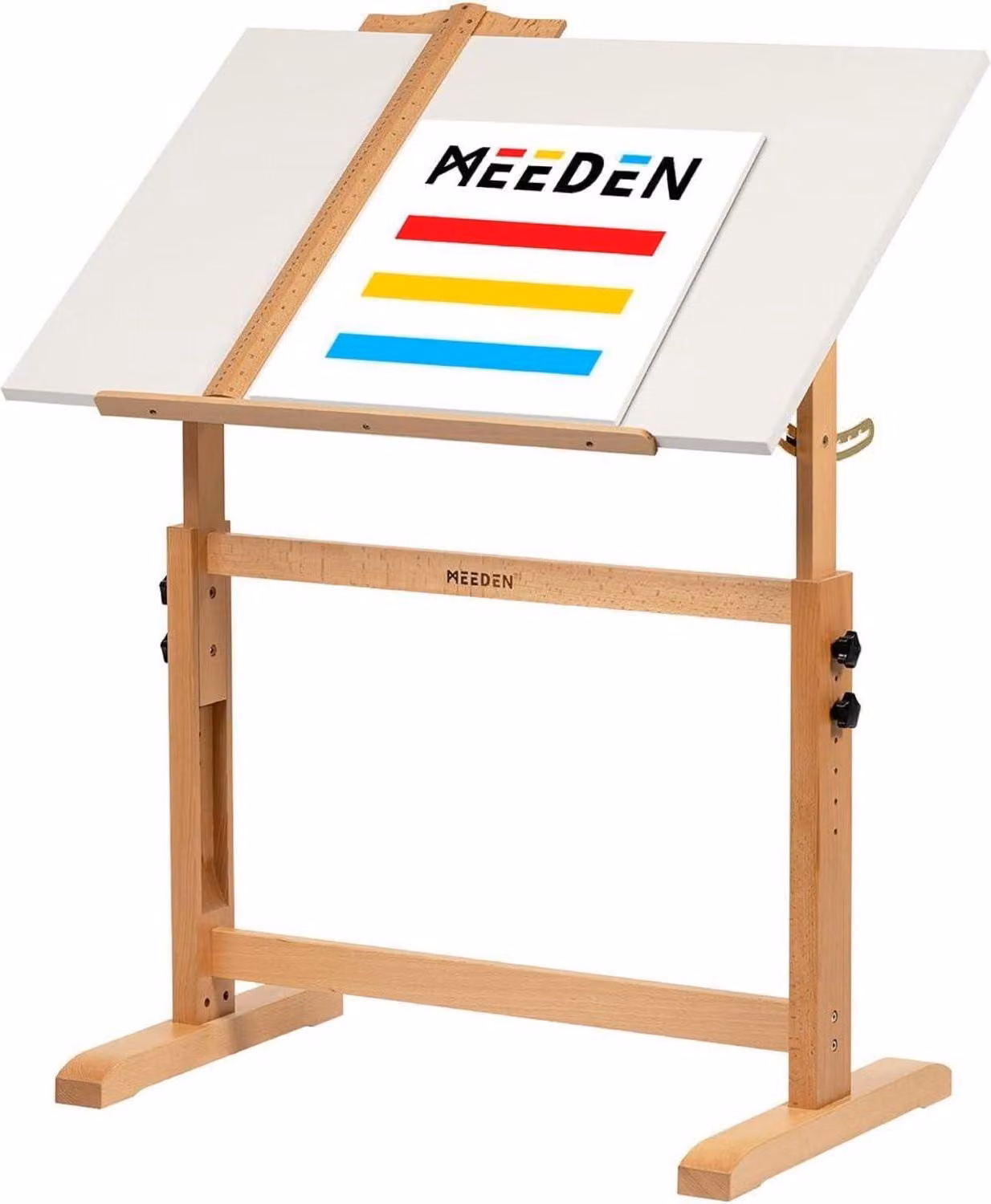 Tavolo per artisti MEEDEN bianco 90x60 cm - Tavolo in legno inclinabile per arte, artigianato, adulti, scrittura