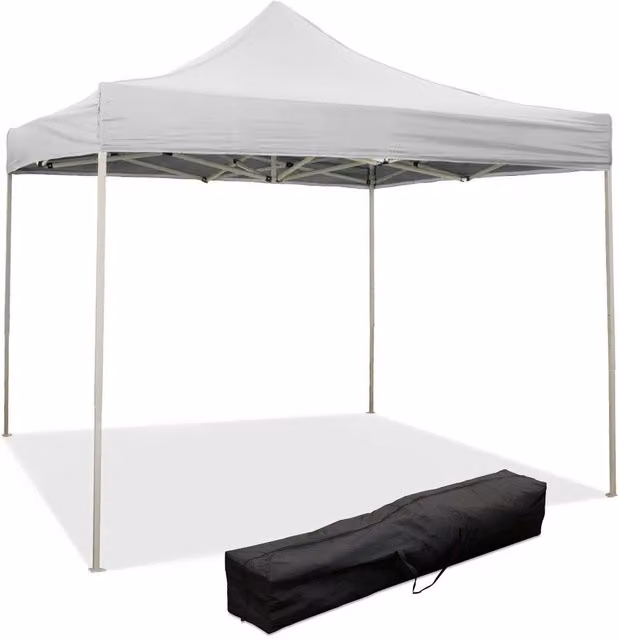 Gazebo pieghevole e richiudibile Divina Garden bianco in PVC e acciaio L 200 cm x P 200 cm