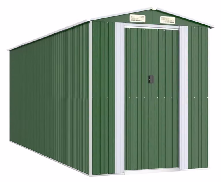 Capanno per attrezzi in metallo - Casetta da giardino - 192 x 523 x 223 cm - Acciaio zincato