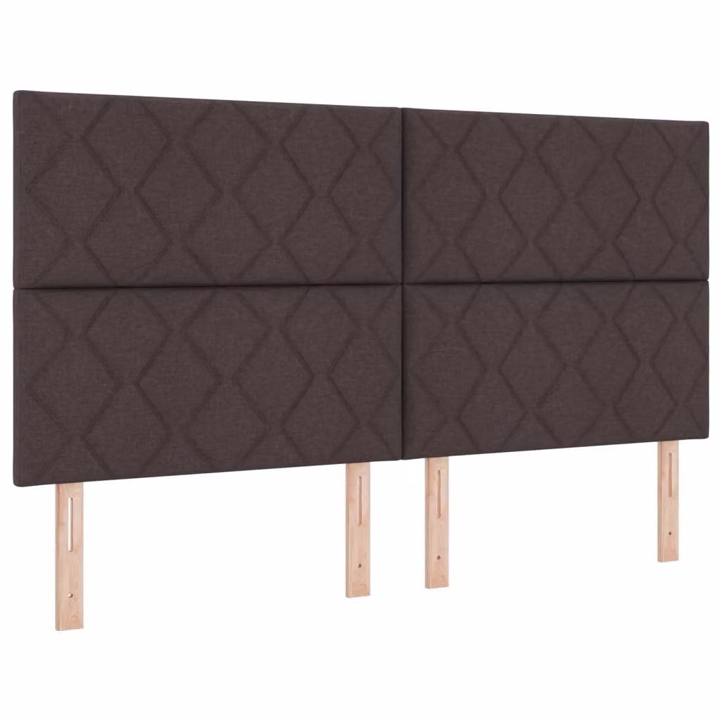 Testiera per letto moderna vidaXL in tessuto marrone con illuminazione LED e porta di ricarica USB, Larghezza: 180 cm – 2