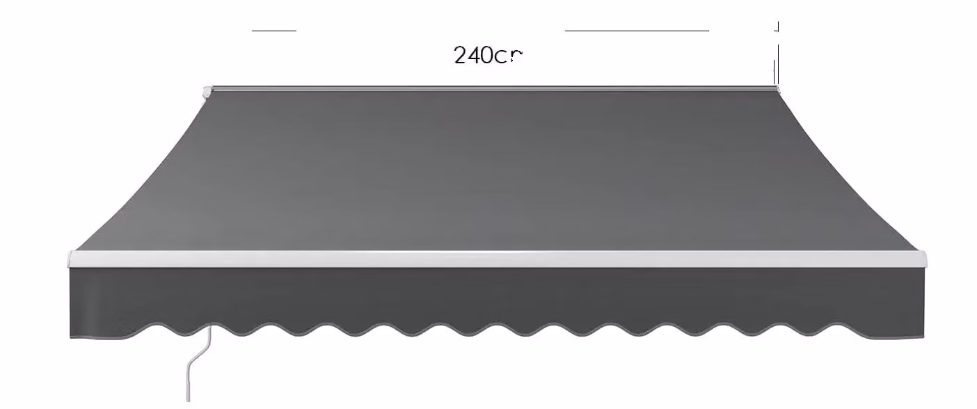 Tenda a scomparsa manuale, impermeabile e resistente ai raggi UV, disponibile in 250 x 200 cm e 300 x 250 cm, 250 x 200cm/li/ul/div