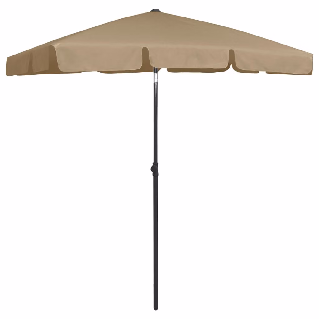 vidaXL Ombrellone da spiaggia taupe 180x120 cm