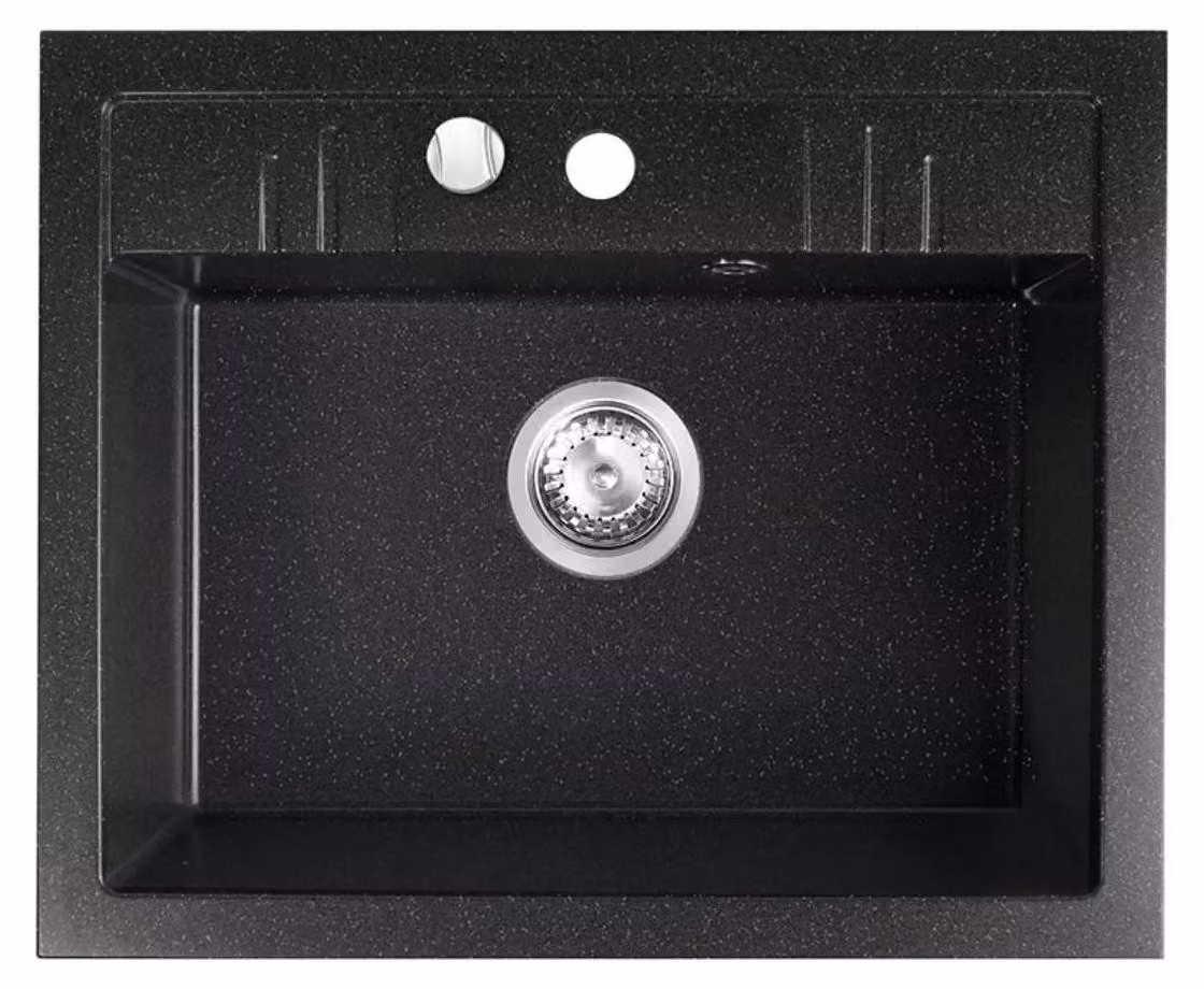 Lavabo in granito Novaservis con troppopieno, grafite DRGM1/48/58HA