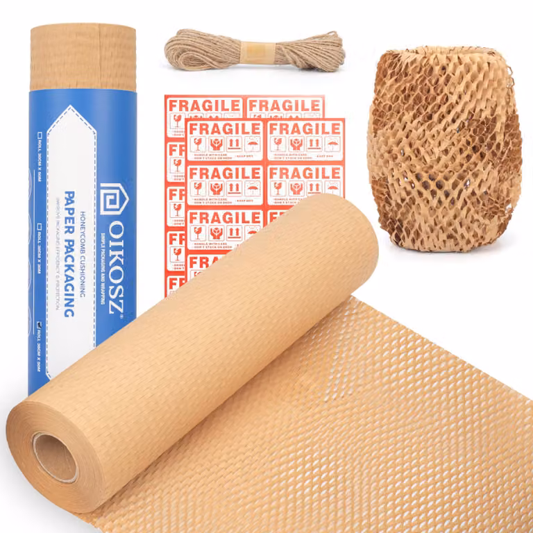 Carta da imballaggio, 38 cm x 50 m, marrone, riciclata, per imballaggi