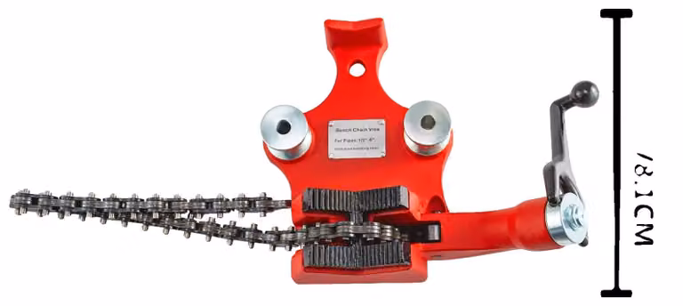 Dispositivo di serraggio per tubi, maniglia a manovella ergonomica, elevata capacità di serraggio, rosso e nero